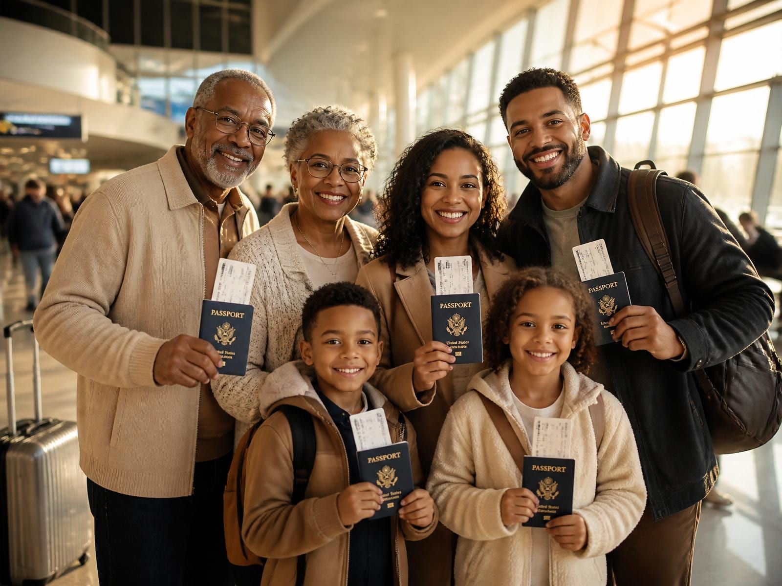 American family traveling to Saudi Arabia on a Family Visit Visa