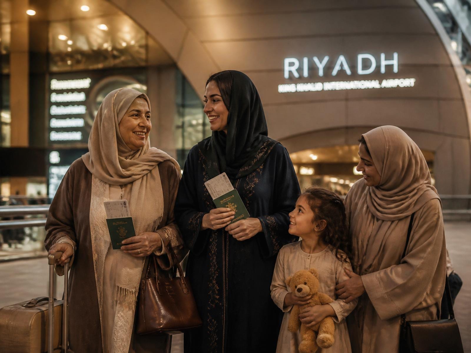 Saudi Residency Visa documents and sponsor paperwork on a desk